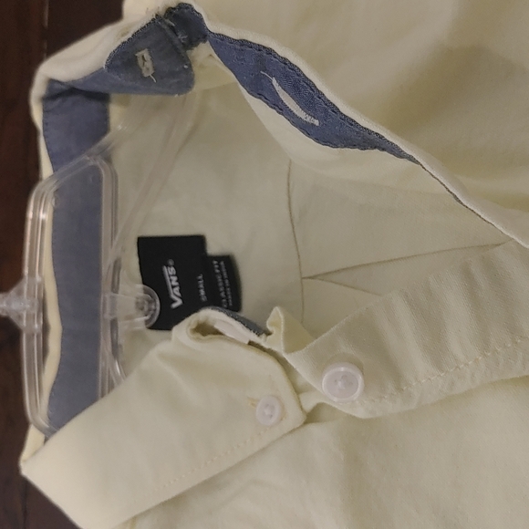 VANS Men's Houser Short Sleeve Pastel Yellow Shirt - size Small - NEW w/tag - Picture 3 of 10